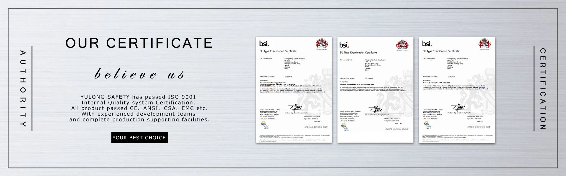 Bsi Certificate