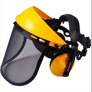 Mesh face shield hard hat