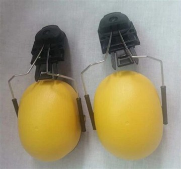 Can helmet attachment earmuffs be used with glasses or other eye protection