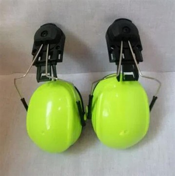 Can helmet attachment earmuffs be damaged if they are stored incorrectly